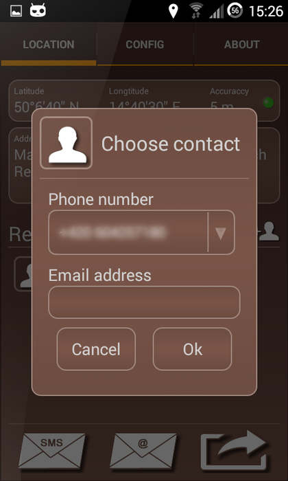Choose contact