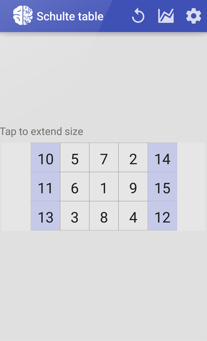 Schulte Table Game screenshot