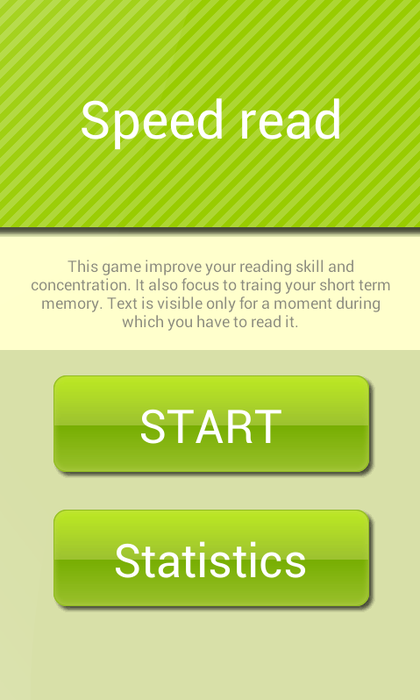 Start screen